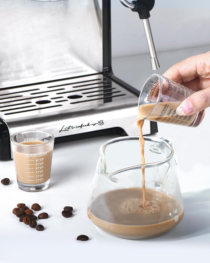 Shot Glasses Measuring Cup Set 4PACK Espresso Shot Glasses Liquid Heavy Glass - Image 6