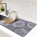 LuxStep Dish Drying Mat Super Absorbent Kitchen Counter Mat Rubber Backing by LuxStep