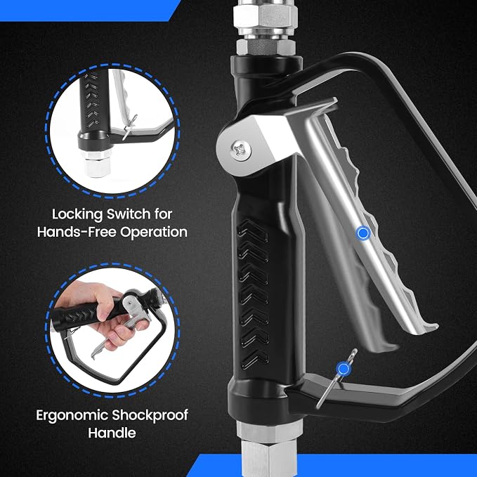 Pneumatic Oil Gun Dispenser, Oil Control Valve Nozzle 1/2-Inch NPT Inlet - Image 4