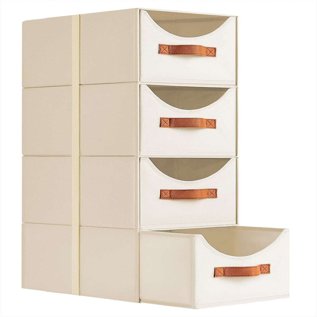 Stackable Storage Drawers - Large Collapsible Storage Bins with