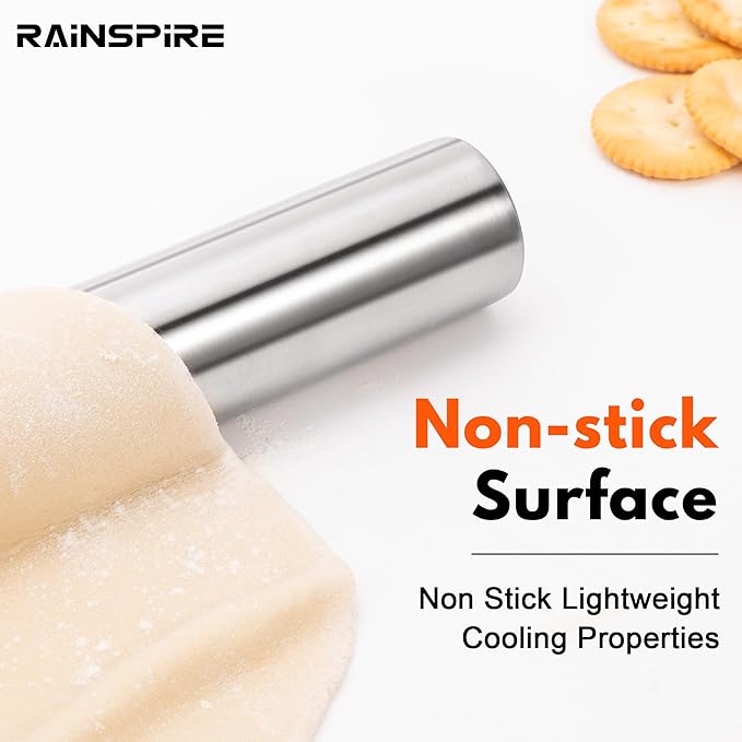 Rainspire Rolling Pins for Baking 304 Stainless Steel Dough Roller Perfect - Image 6