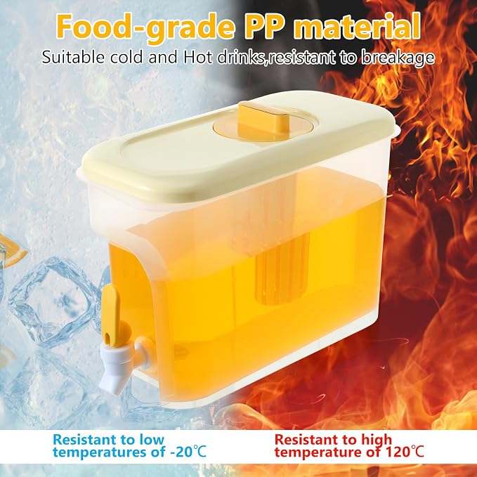 2Pack Drink Dispenser for Fridge 1 Gallon Beverage Liquid Drink Container - Image 7