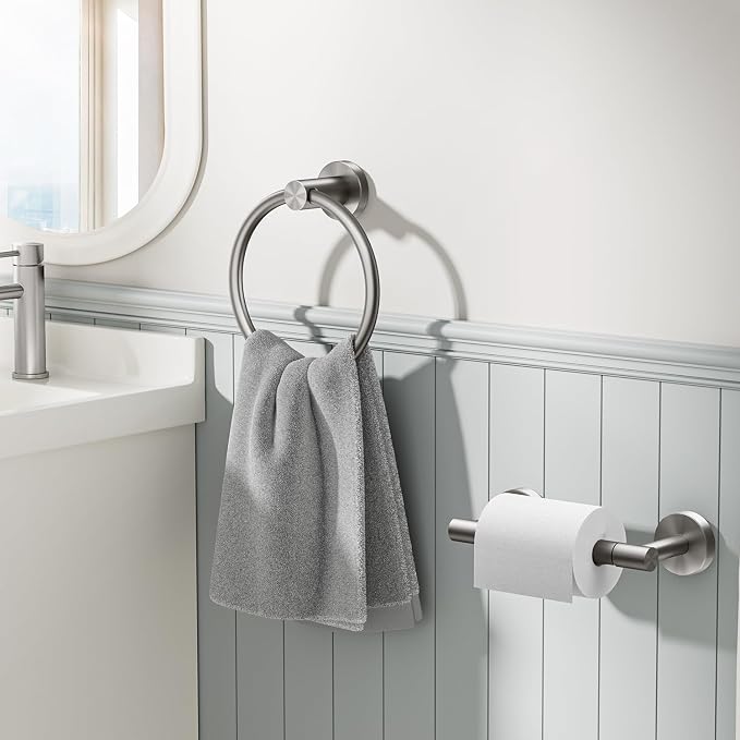 FORIOUS Toilet Paper Holder Wall Mount, SUS304 Stainless Steel Double Post - Image 2