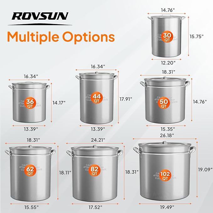 ROVSUN 50QT Stainless Steel Seafood Boil Pot - Image 6