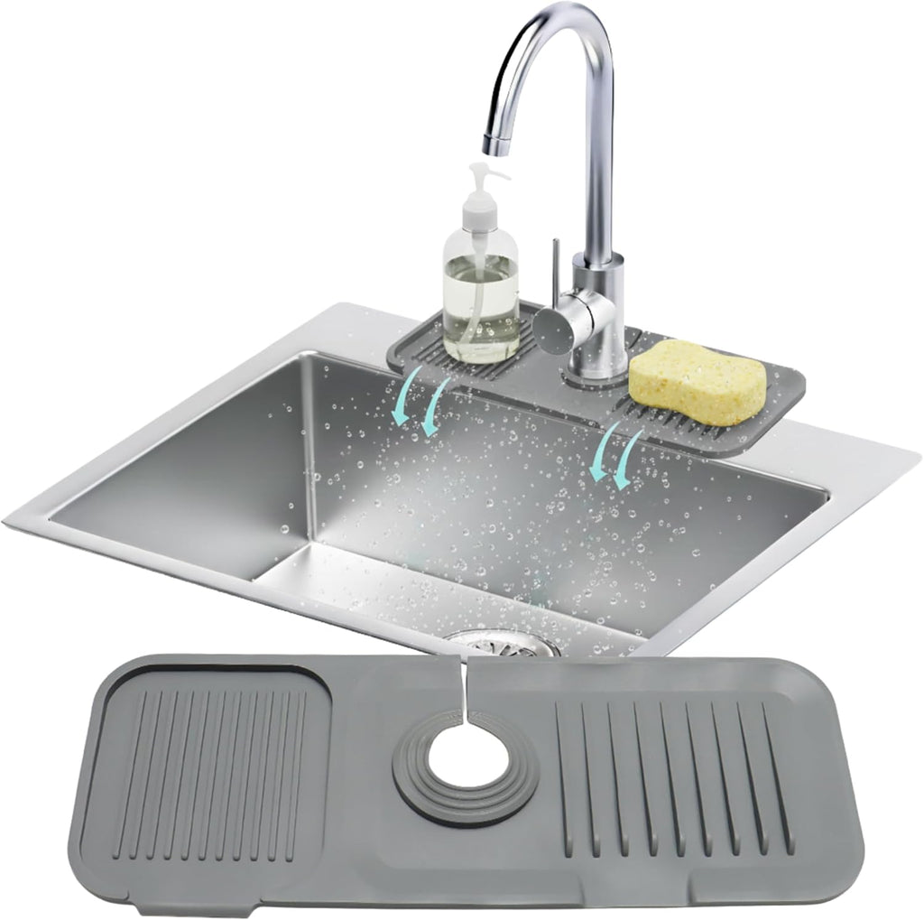 14.6” Silicone Faucet Mat For Kitchen Sink, Kitchen Sink Splash Guard