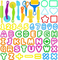 LCY WEDSHI Dough Tool Set, Dough Accessories Includes Alphabet Numbers Shapes by LCYWEDSHI