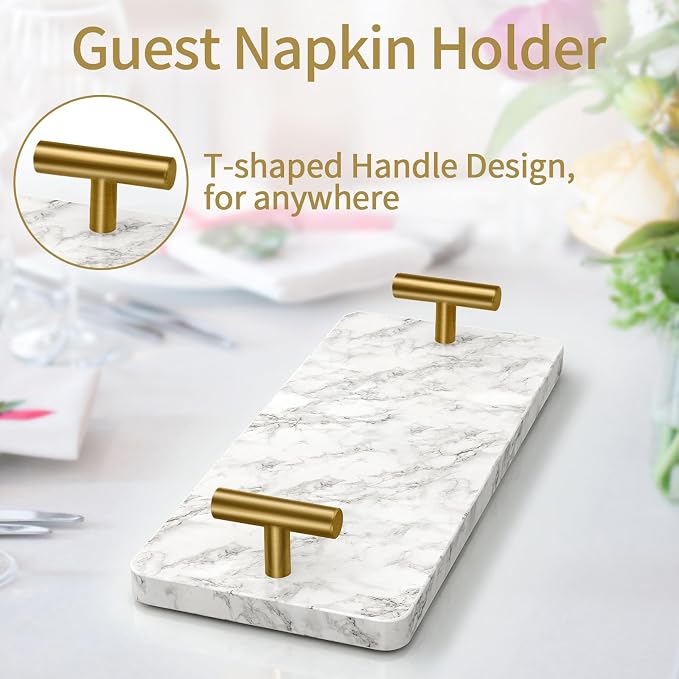 STWWO Napkin Holder for Bathroom, Guest Towel Holder Tray for Bathroom - Image 3