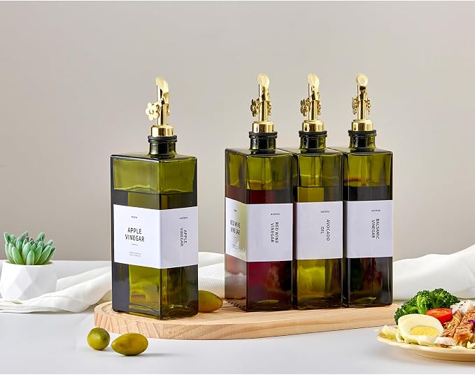 Olive Oil Dispenser Bottle for Kitchen, 16.9oz /500ml Cooking Vinegar Dispenser - Image 3