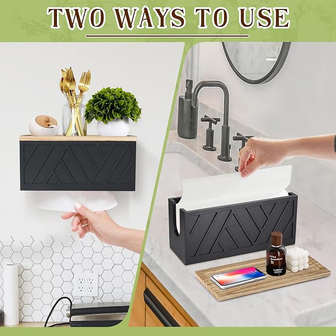 Set of 2 Paper Towel Dispenser Wall Mount, Paper Towel Holder Wall Mounted - Image 6