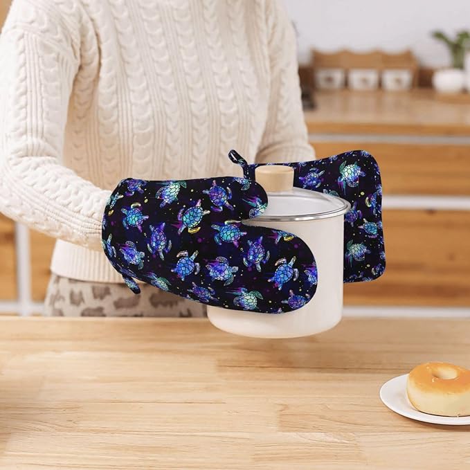 Sea Turtle Oven Mitts and Pot Holders Set - Image 2