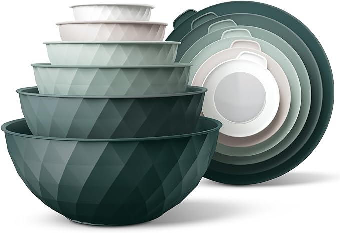 COOK WITH COLOR Mixing Bowls with Lids by CookwithColor