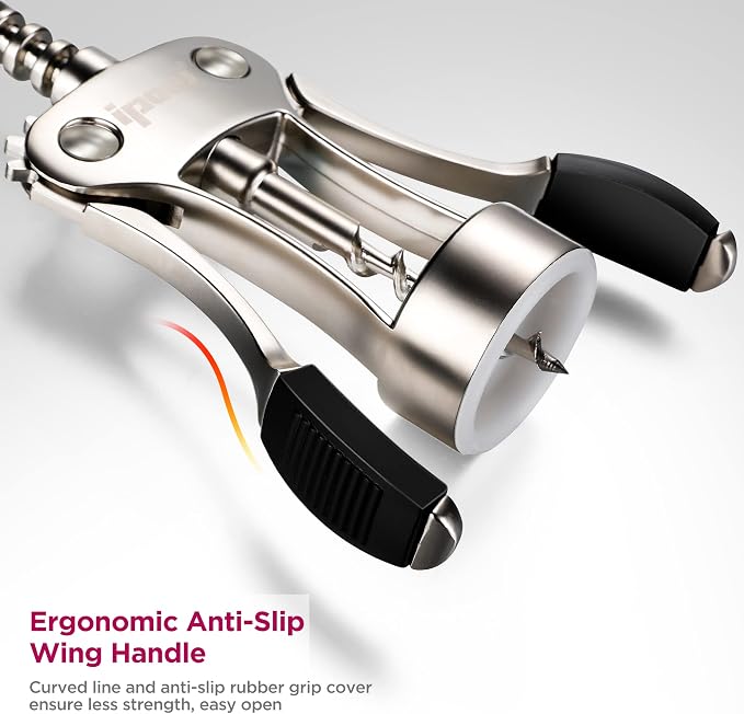IPOW Wine Opener, Zinc Alloy Wine Bottle Opener, Wing Corkscrew Heavy Duty - Image 3