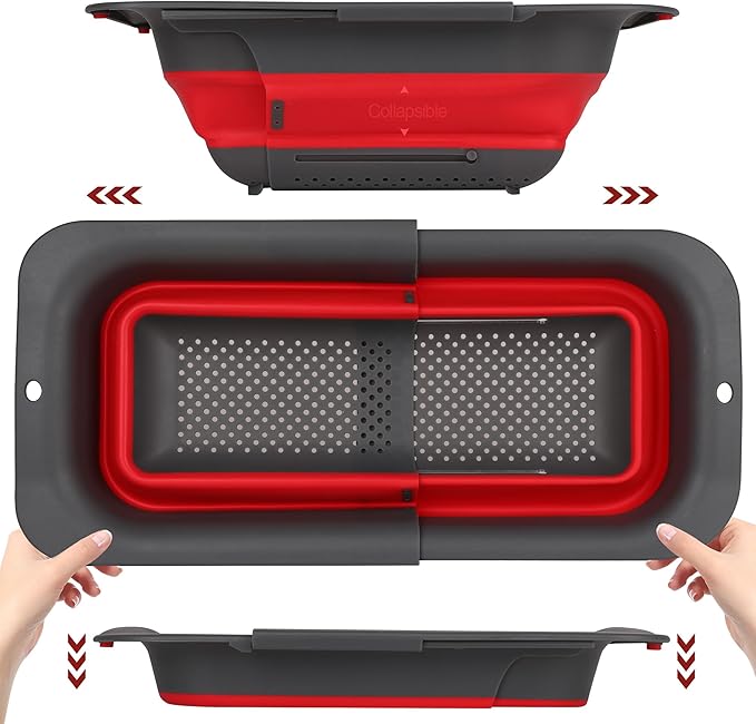 ROTTOGOON 7Qt Collapsible Colander Strainer, Expandable Over the Sink Colander by ROTTOGOON