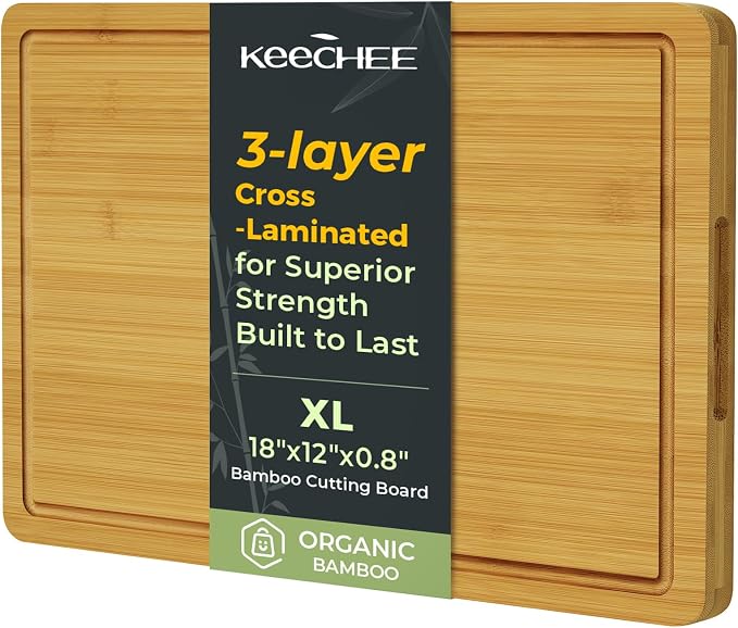 Keechee Kitchen Essentials Natural Bamboo Cutting Board XL by Keechee