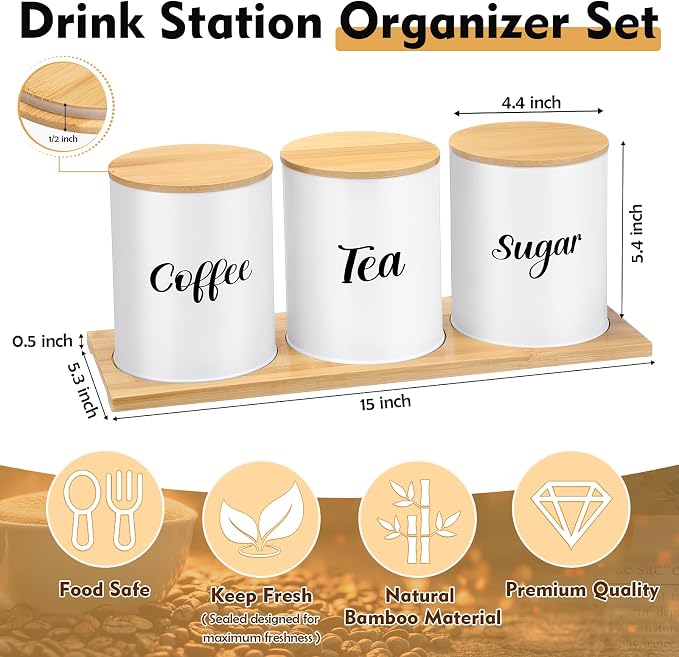 Reallnaive Coffee Tea Sugar Container Set - Image 2