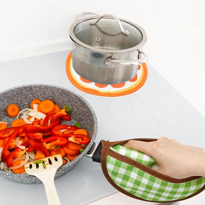 FYSUIMU 4 Pack Fruit Pot Holder Heat Resistant Orange Lemon Kiwi Watermelon - Image 6