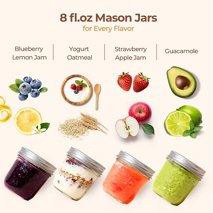 ComSaf Wide Mouth Mason Jars - Image 5