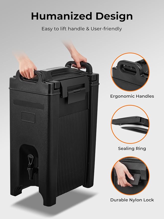 Insulated Beverage Dispenser 5 Gal, Commercial Hot/Cold Drink Dispenser - Image 4