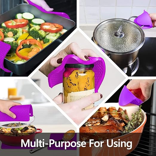 Silicone Oven Mitts and Pot Holders Sets, MTZRFLL Extra Long Heat Resistant - Image 6
