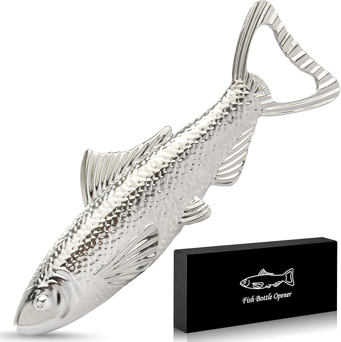 Fish Gifts for Men Fish Beer Bottle Opener, Fishing Gift for Fathers Day by LYWUU