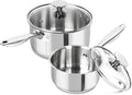 MICHELANGELO Stainless Steel Saucepan Set, 1QT & 3QT Saucepans by Michelangelo