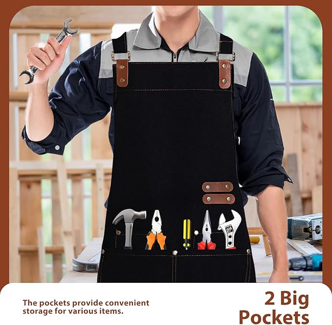 Apron for Men Women, Chef Apron - Image 4