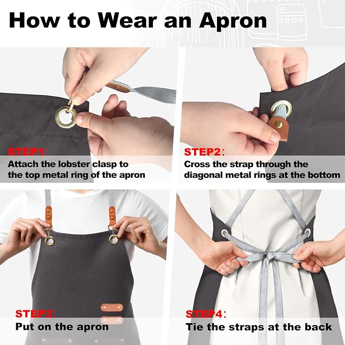 BeLuyi chef apron bib tool apron - Image 5