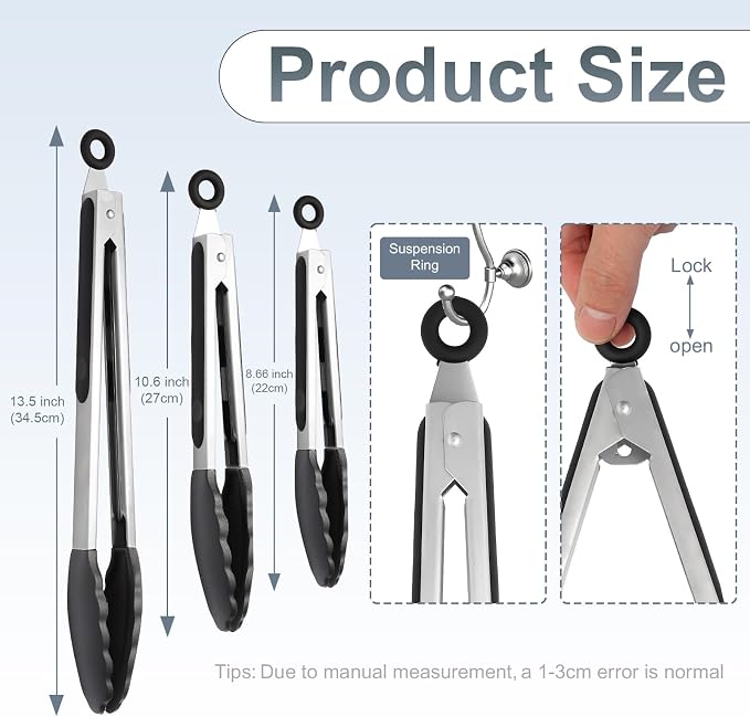 Premium Stainless Steel Heat Resistant Kitchen Tongs - Image 2