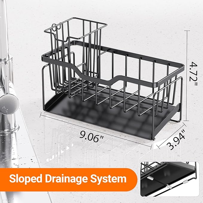 StorageRight Kitchen Sink Caddy Organizer, Rustproof Sponge Holder - Image 5
