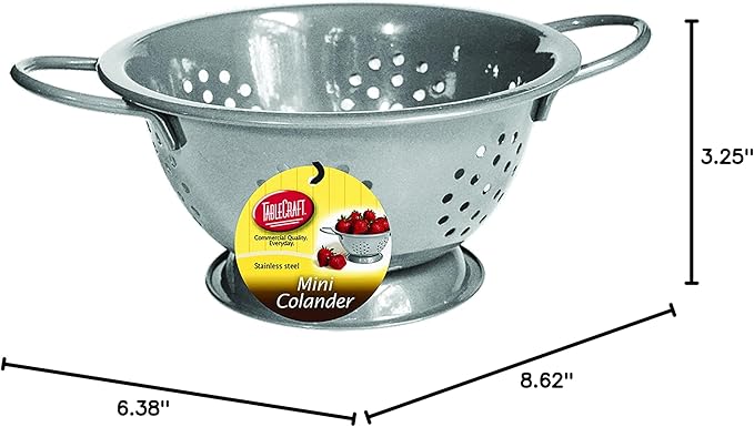 Tablecraft 0.75 quart Mini Colander - Image 2