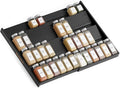 SpaceAid Bamboo Black Spice Drawer Organizer, Expandable 4 Tier Spices Rack by SpaceAid