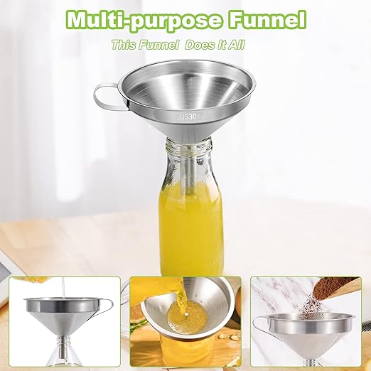 Stainless Steel Kitchen Funnel, 4.3-Inch Food Grade Metal Funnel - Image 6