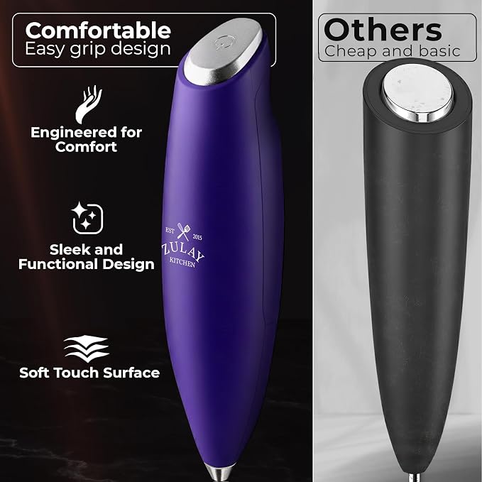 Zulay Kitchen Patented Tornado Triple Whisk Milk Frother - Image 4