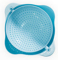 Kitchen Pro Double Rotatable Colander, Blue Plastic Vegetable and