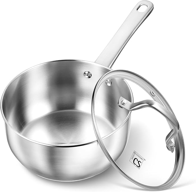 KOCH SYSTEME CS 1 Quart Stainless Steel Saucepan, 1 Quart Saucepan by KOCHSYSTEMECS