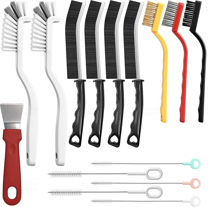 Household Gap Cleaning Brush Set, Grout Cleaner Brush, Hard Bristle Crevice by WDRIGE