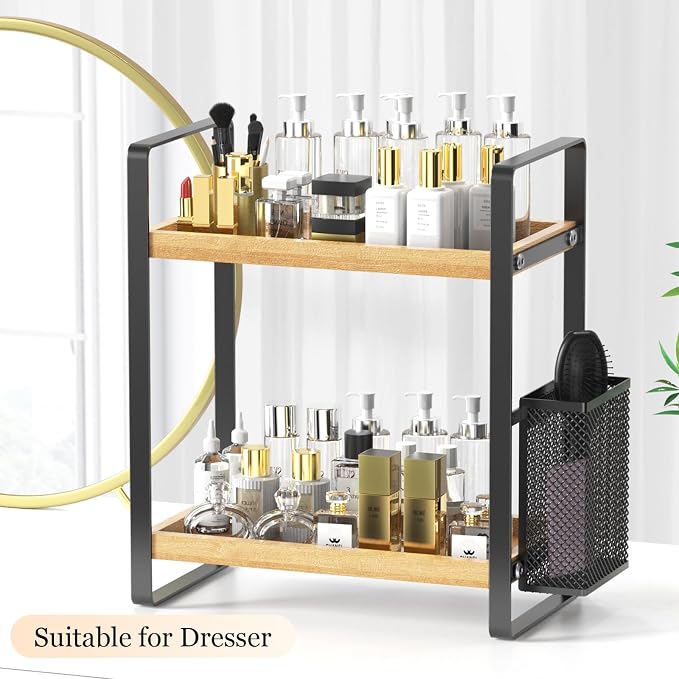 LEMIKKLE 2-Tier Wood Bathroom Counter Organizer - Image 8