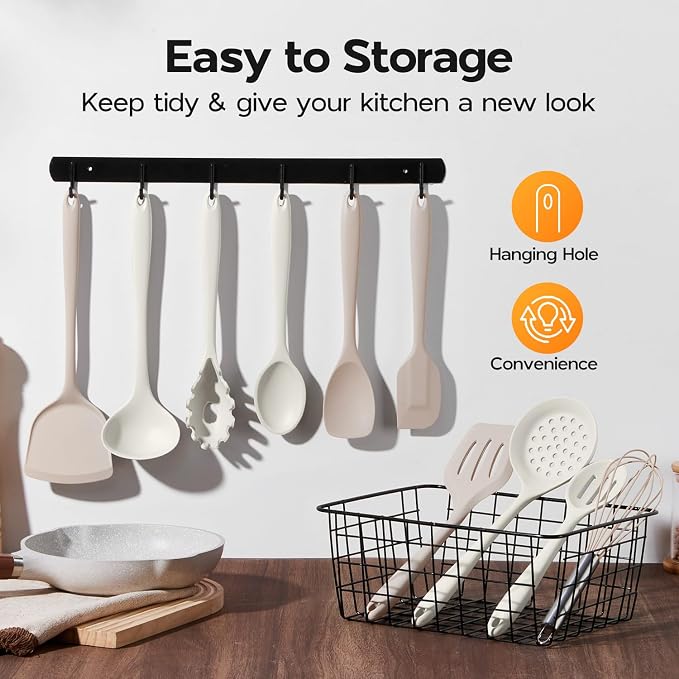 Onader Kitchen Cooking Utensils Set, Heat Resistant & Nonstick Cookware Friendly - Image 6
