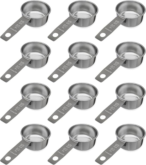 1/3 Cup Stainless Steel Measuring Cup | Sturdy Metal 80 ml | 80 cc | 3 oz | by Knupp+Co.