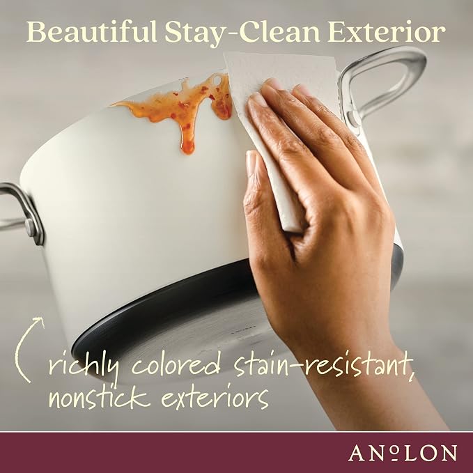 Anolon Achieve Hard Anodized Nonstick Saucepot - Image 4