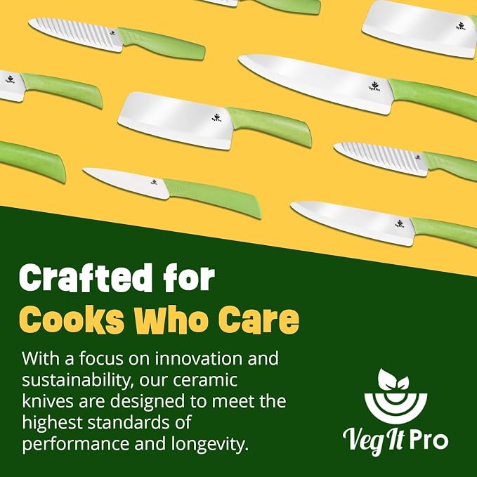 Ceramic Knife Set with Ergonomic Handle, Non-Reactive and Professional Chopping - Image 6