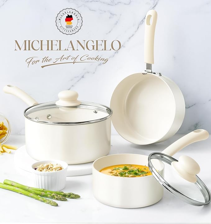 MICHELANGELO Nonstick Saucepan - Image 6