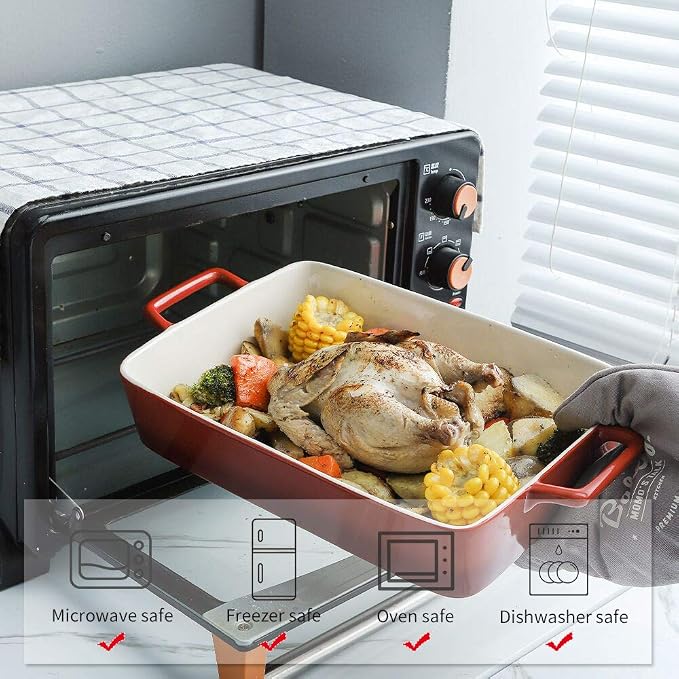 KOOV Bakeware Set, Ceramic Baking Dish, Rectangular Baking Pans Set, Casserole - Image 6