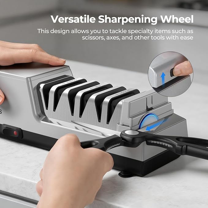 Narcissus Knife Sharpener, 3 Stages Diamond Electric Knife Sharpener - Image 6