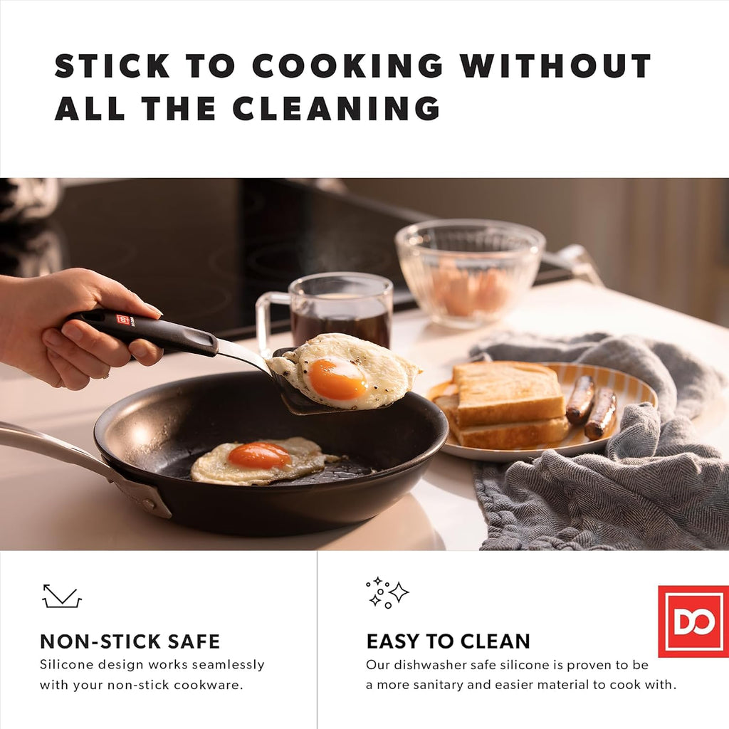 DI ORO Mini Silicone Spatula - Egg & Cookie Turner, 600F Heat