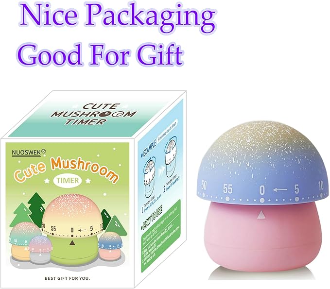 Mechanical Kitchen Timer, Cute Mushroom Timer - Image 6