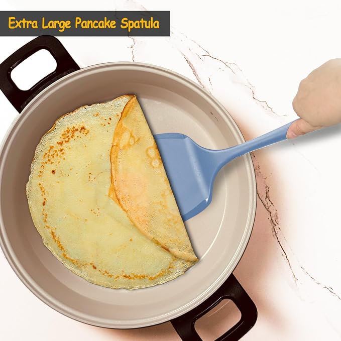 Silicone Spatula Set, 600°F Heat Resistant Silicone Spatula Turner Flipper - Image 7