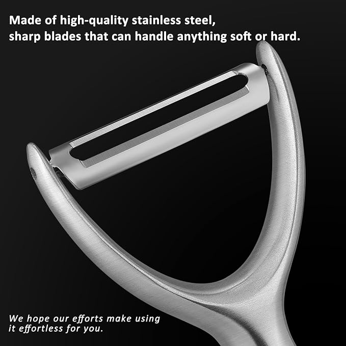 Premium Y Type 304 Stainless Steel Multifunctional Kitchen Peeler Real Wood - Image 4