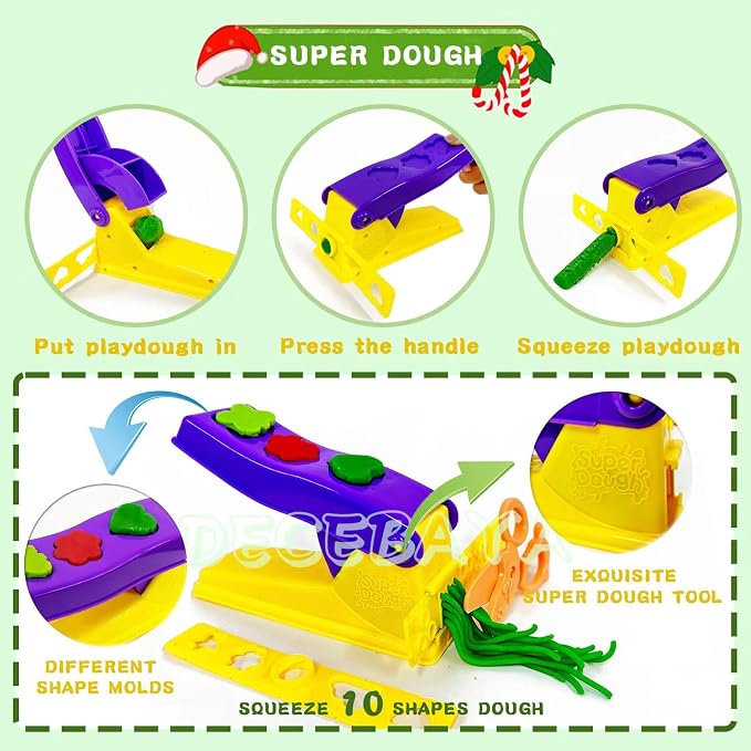 Dough Tools for Kids- Play Sets Accessories Include Animal Molds Stamps Cutter - Image 3