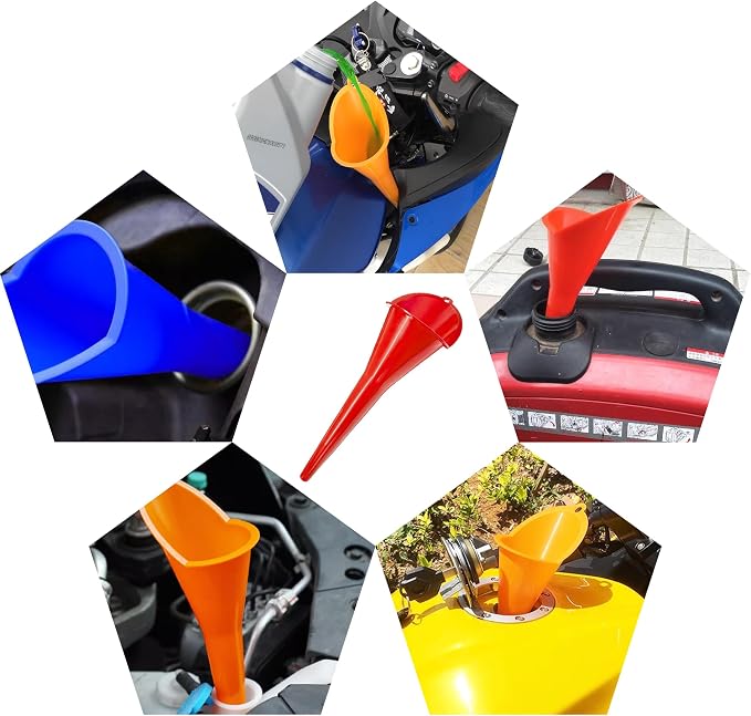 2 PCS Oil Funnel, Automotive Multi-Function Plastic Fuel Funnel - Image 4